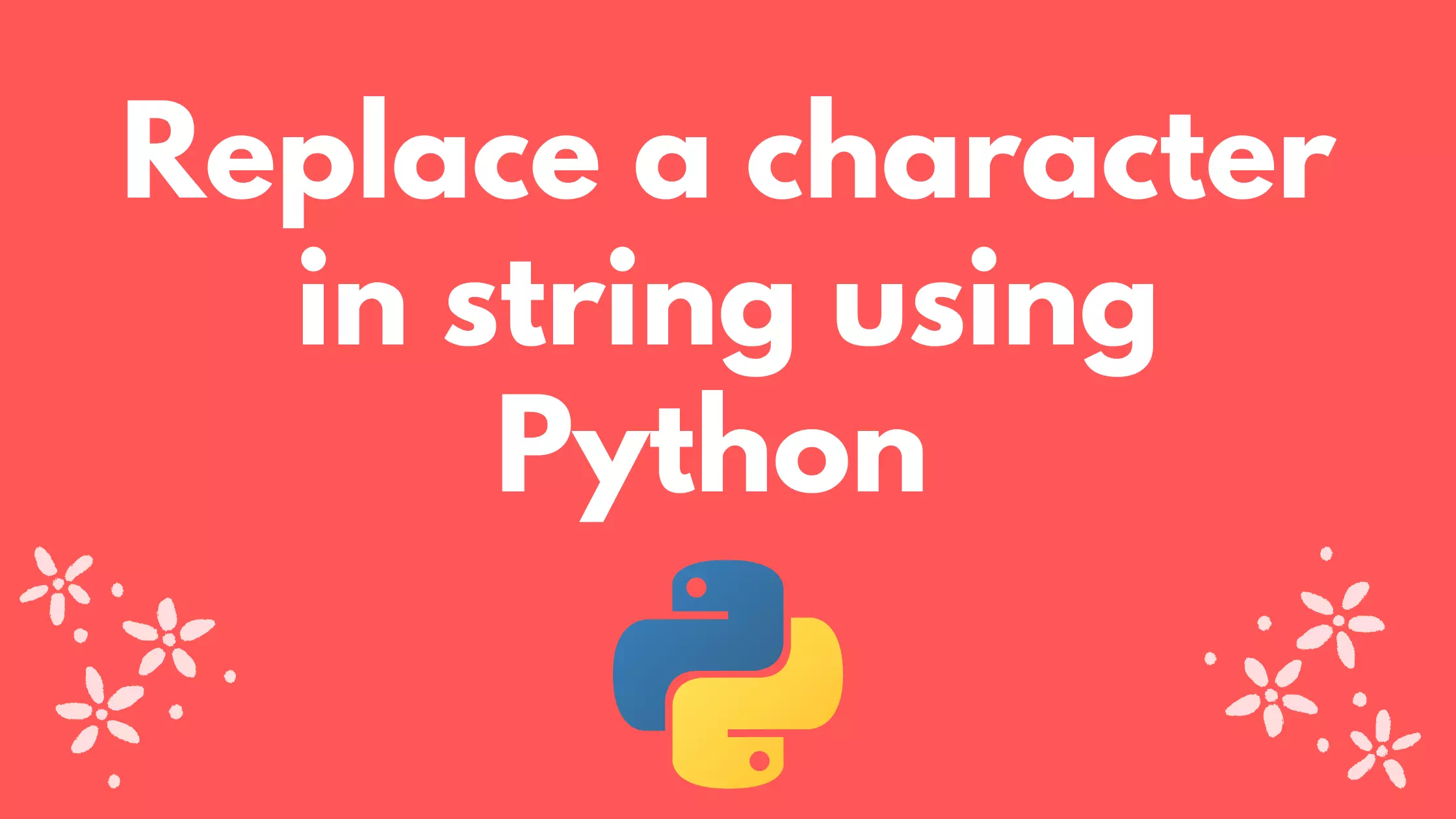 Python Replace Character in String