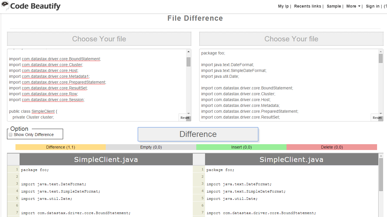 Best Online File Comparison Tool To Compare Files String Text Code Xml Json Css Javascript Documents