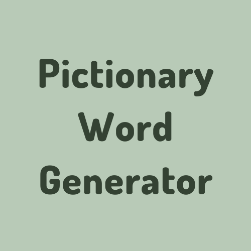 Pictionary Word Generator Online Pictionary Generator