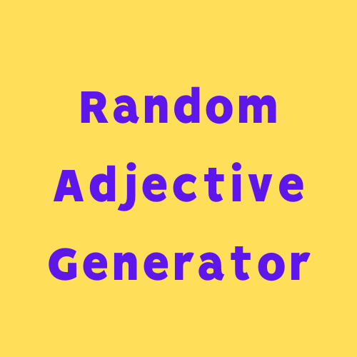 Random Adjective Generator Online