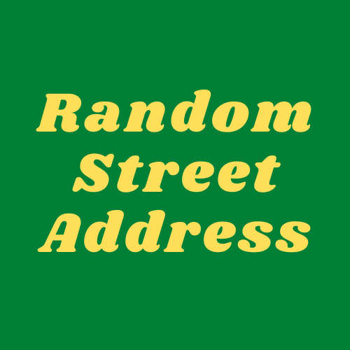 Random Street Address Online to generate Address