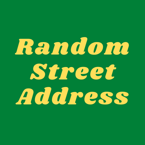 Random Street Address Online To Generate US Street Address