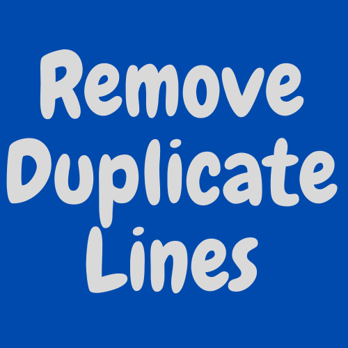 Remove Duplicate Lines Online Tool