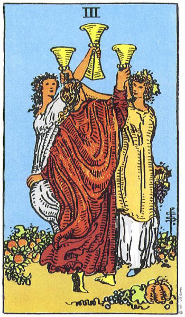  Images Tarot Three Of Cups 